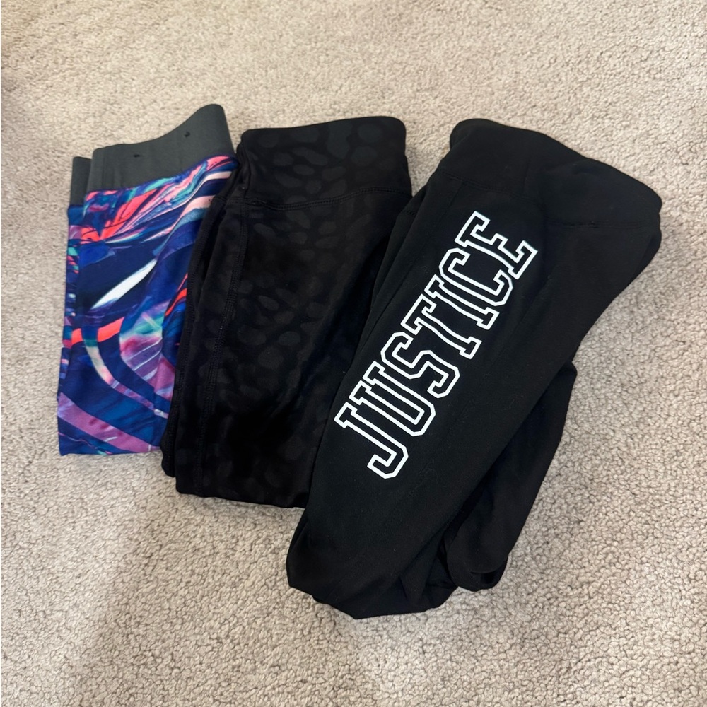 Bundle of 3 Girl’s Leggings Size M 7-8